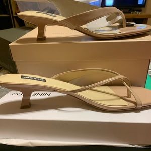 Nine West MARIGOL HEELED THONG SANDALS-Brand New In Box
